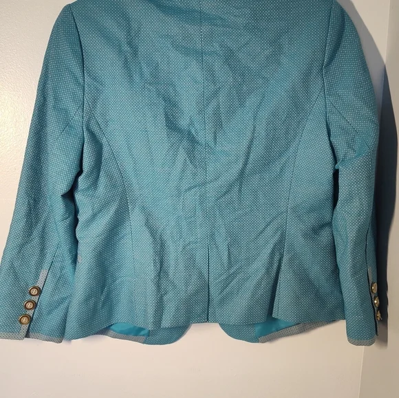 The Limited Teal Blazer with Gray Trim Size S #729 - Picture 3 of 3